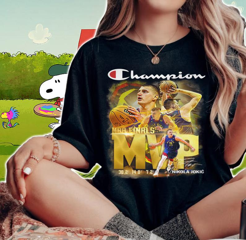 Champion Nikola Jokic Denver Nuggets Signature t-shirt woman shirt