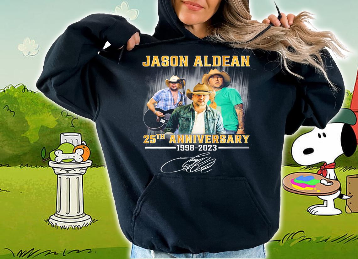 Jason Aldean 25th Anniversary 1998-2023 Signature t-shirt hoodie