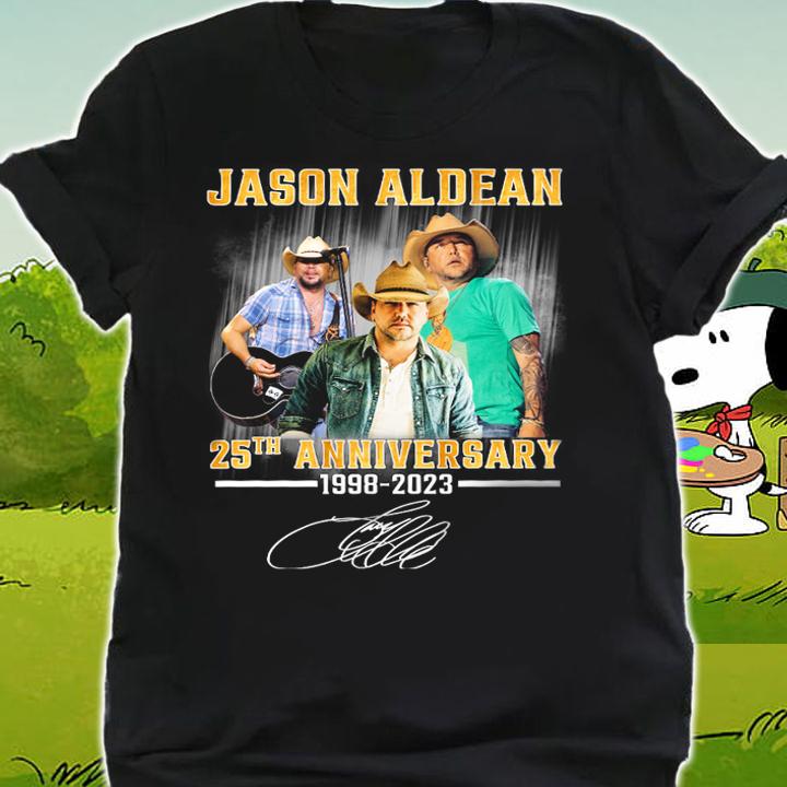 Jason Aldean 25th Anniversary 1998-2023 Signature t-shirt shirt