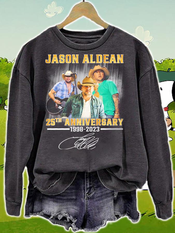Jason Aldean 25th Anniversary 1998-2023 Signature t-shirt sweatshirt