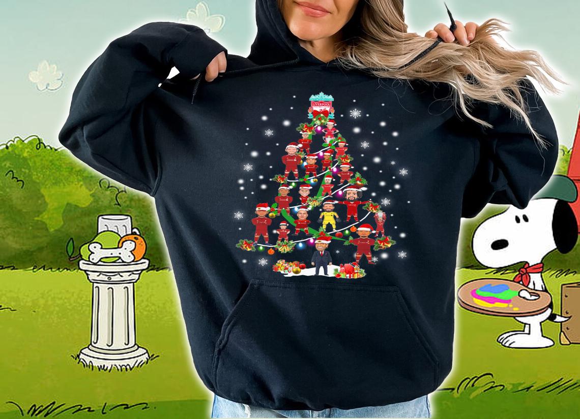Liverpool FC Happy Christmas Tree Football t-shirt hoodie
