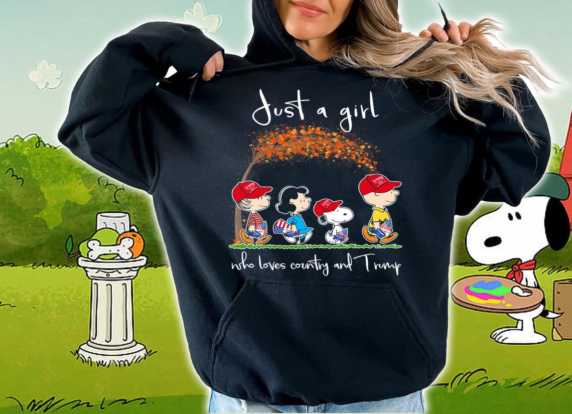 Peanuts Snoopy Just A Girl Who Loves Country And Trump t-shirt hoodie