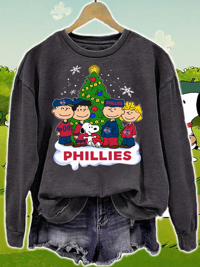 Phillies Peanuts Snoopy Christmas Tree Philadelphia Phillies t-shirt sweatshirt