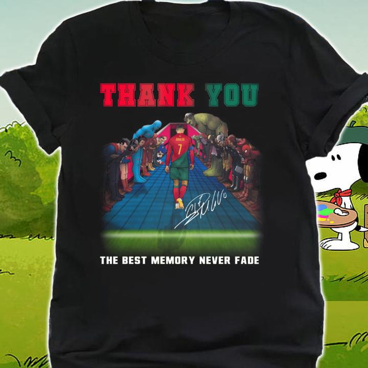 Superhero Thank You Cristiano Ronaldo The Best Memory Never Fade Signature t-shirt shirt