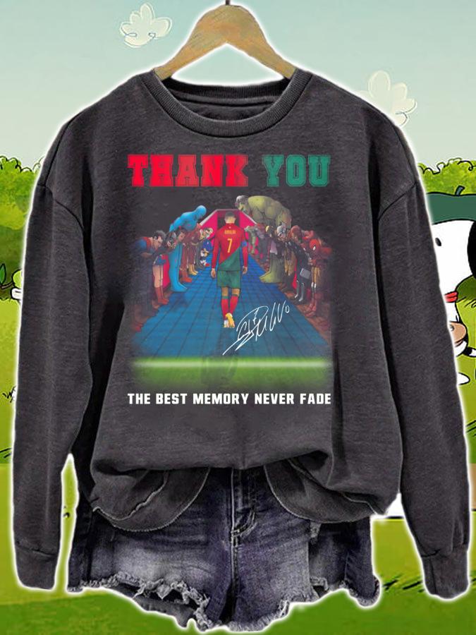 Superhero Thank You Cristiano Ronaldo The Best Memory Never Fade Signature t-shirt sweatshirt