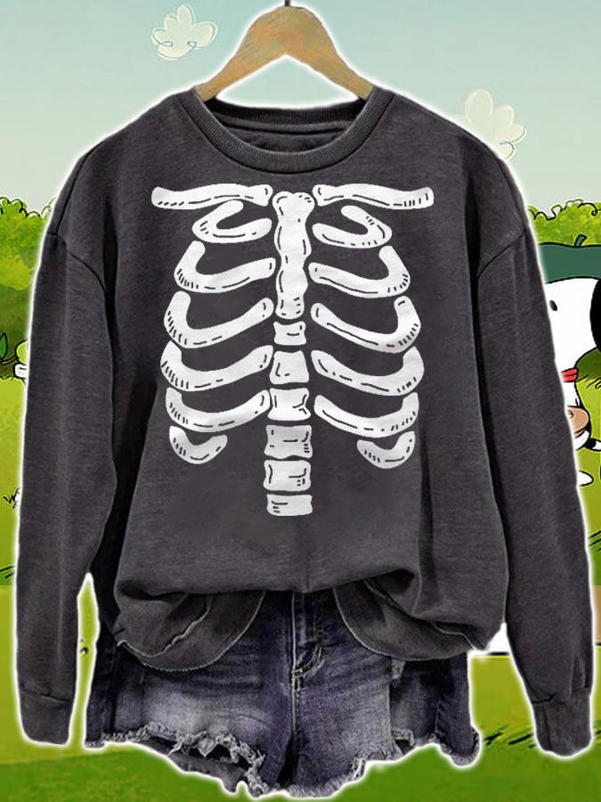 Womens Skeleton Bones Costume Halloween Gift Shirt t-shirt sweatshirt
