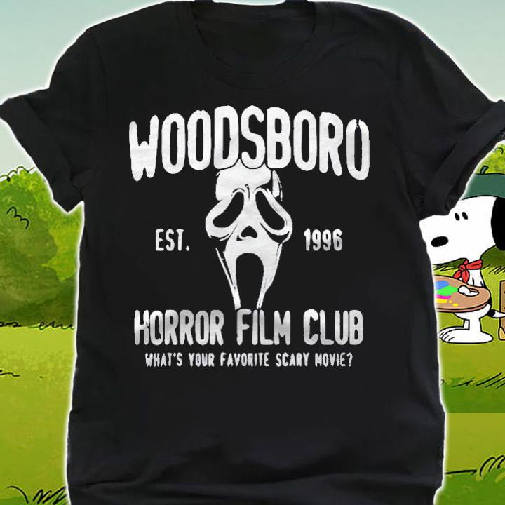 Woodsboro Horror Character Wearing Mask Horror Film Club 1996 Ver2 Shirt t-shirt shirt