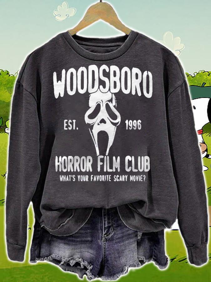 Woodsboro Horror Character Wearing Mask Horror Film Club 1996 Ver2 Shirt t-shirt sweatshirt