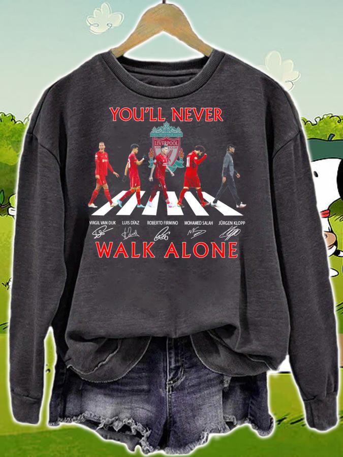 You'll Never Walk Alone Liverpool Abbey Road Signatures t-shirt sweatshirt