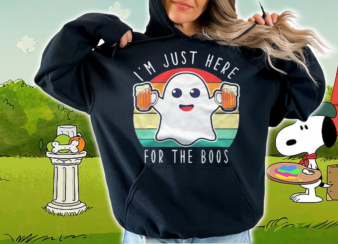 Funny Halloween Tee Im Just Here For The Boos Costume Shirt t-shirt hoodie