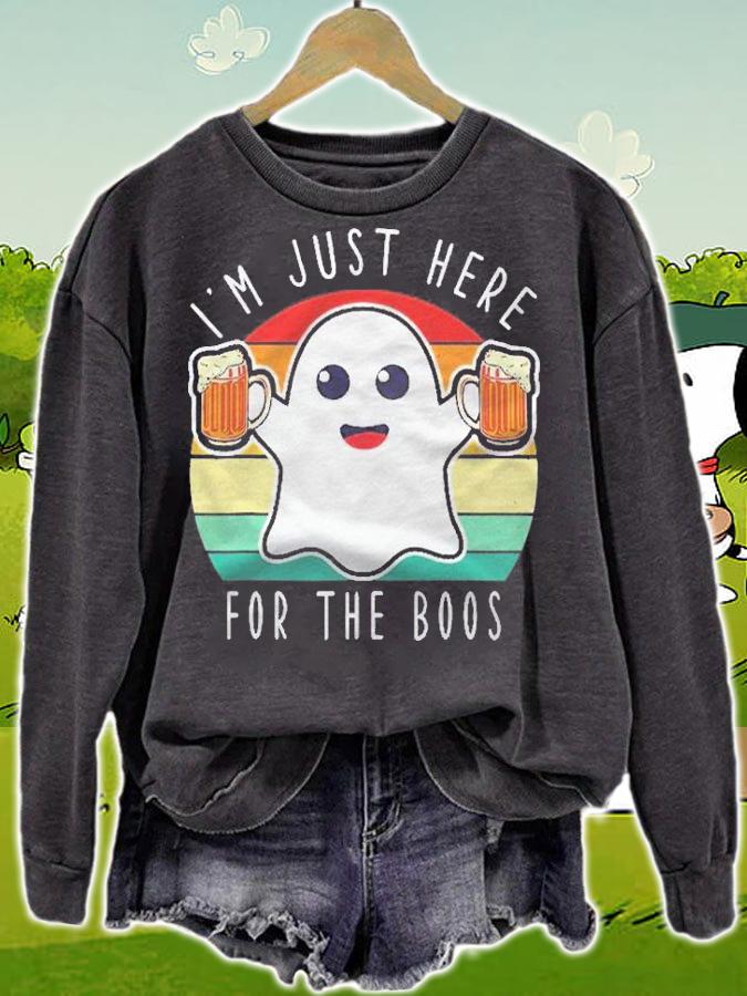 Funny Halloween Tee Im Just Here For The Boos Costume Shirt t-shirt sweatshirt