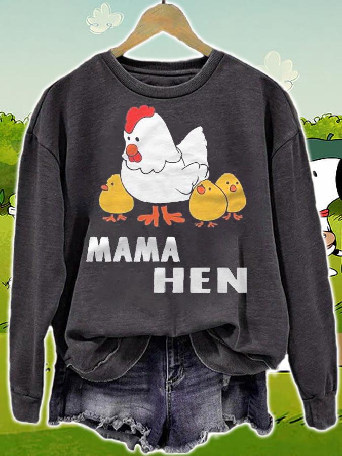 Funny Mothers Day Mama Hen Chicken Fun Gift Mom Farm Shirt t-shirt sweatshirt