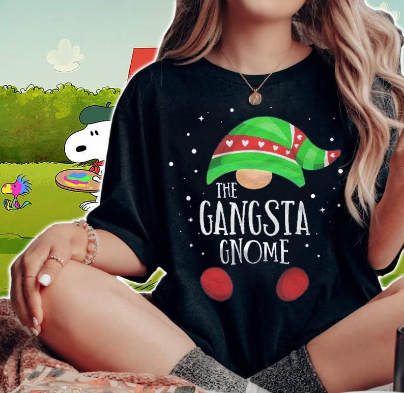 Gangsta Gnome Family Matching Pajamas Christmas Gift Shirt t-shirt woman shirt