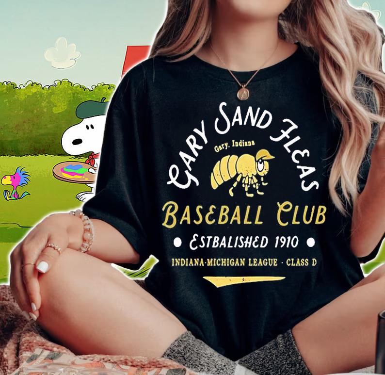 Gary Sand Fleas Indiana Vintage Minor League Baseball T-Shirt t-shirt woman shirt