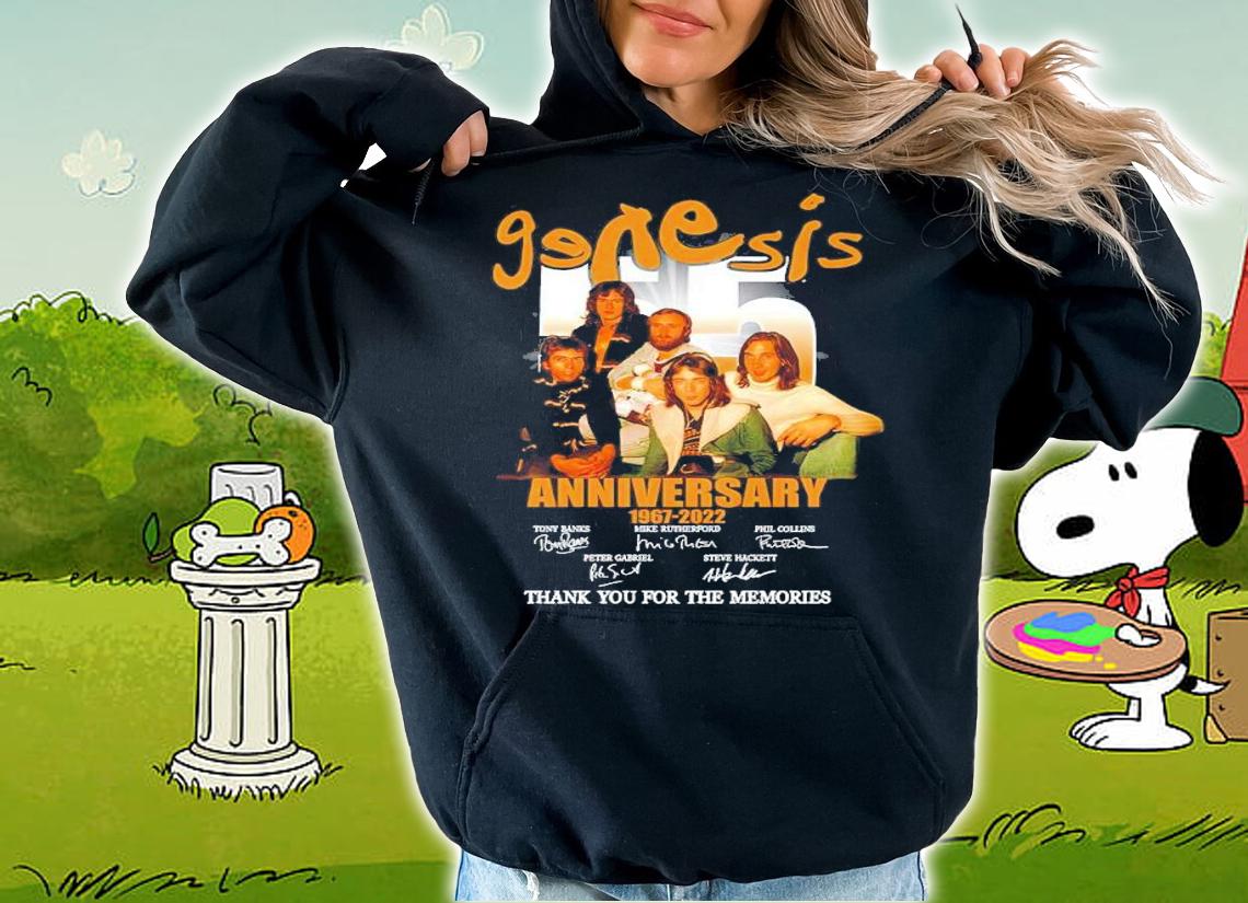 Genesis 55th Anniversary 1967-2022 Signatures Thank You For The Memories Shirt t-shirt hoodie
