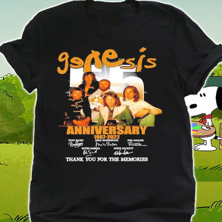 Genesis 55th Anniversary 1967-2022 Signatures Thank You For The Memories Shirt t-shirt shirt