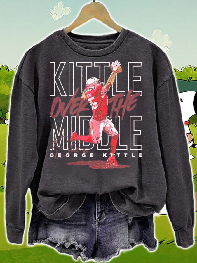 George Kittle San Francisco Over The Middle Football Shirt t-shirt sweatshirt