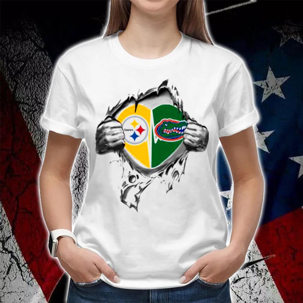 Blood Inside Me Pittsburgh Steelers And Florida Gators t-shirt woman shirt
