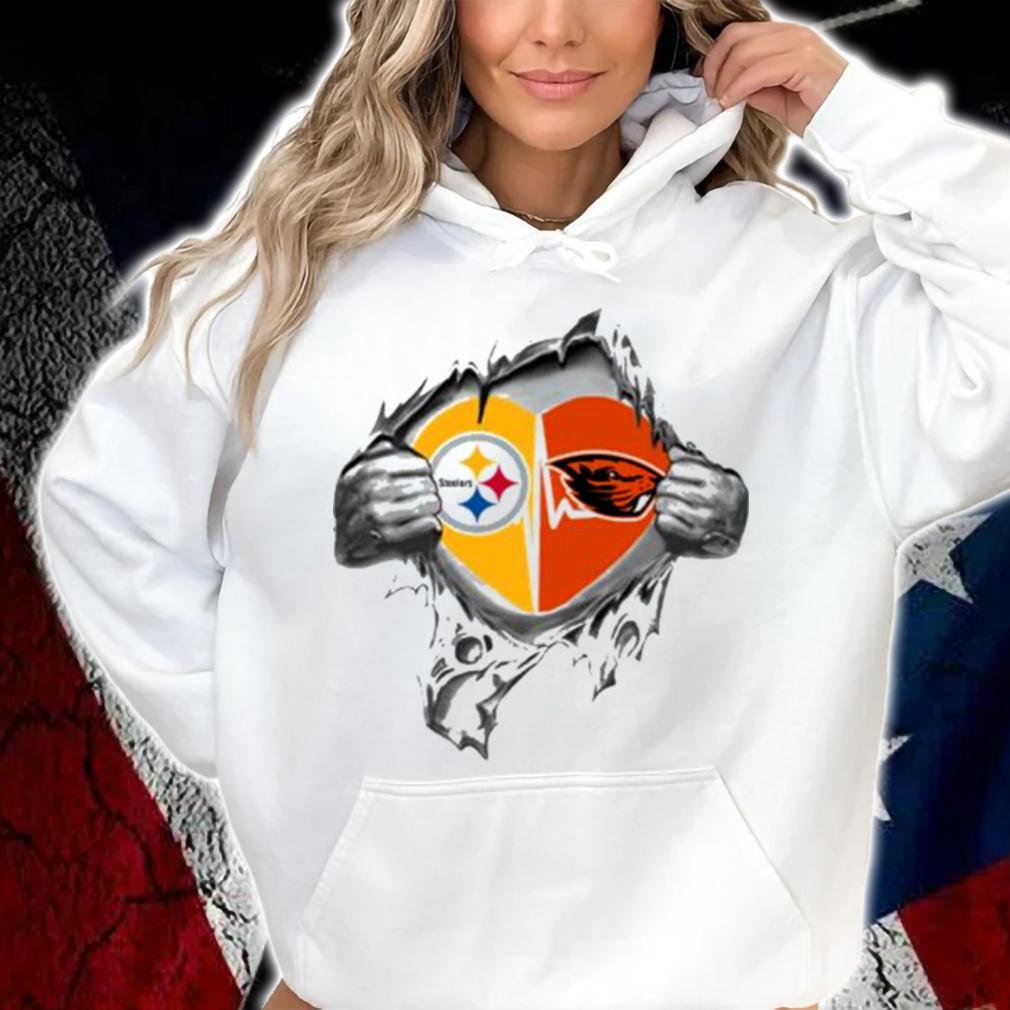 Blood Inside Me Pittsburgh Steelers And Oregon State Beavers t-shirt hoodie