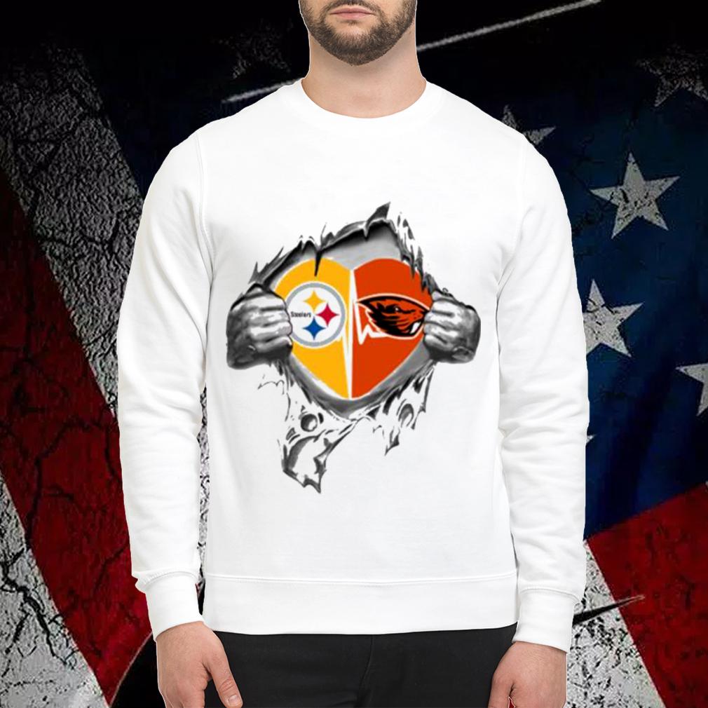 Blood Inside Me Pittsburgh Steelers And Oregon State Beavers t-shirt sweatshirt