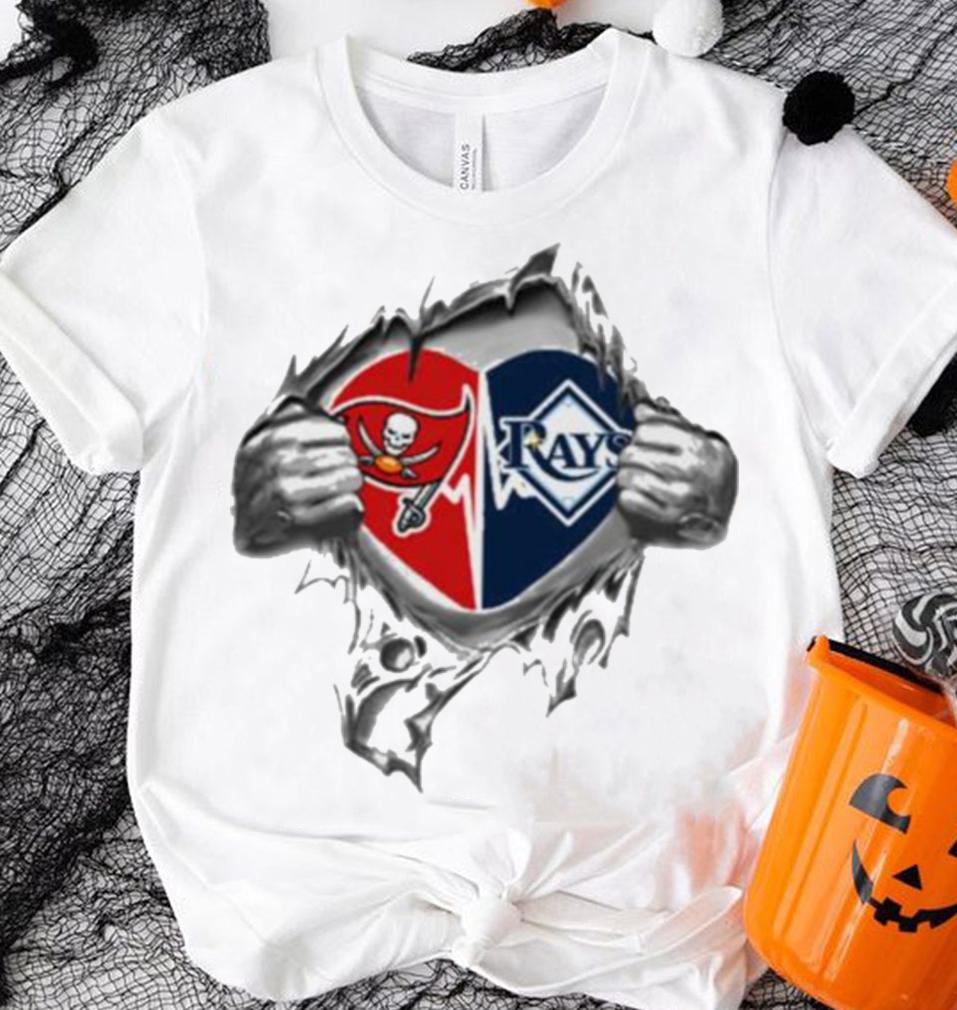 Blood Inside Me Tampa Bay Buccaneers And Tampa Bay Rays t-shirt shirt