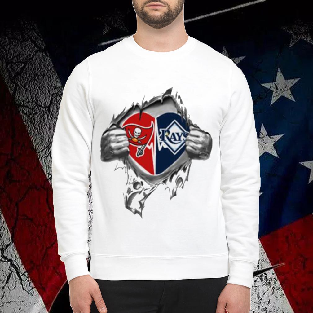 Blood Inside Me Tampa Bay Buccaneers And Tampa Bay Rays t-shirt sweatshirt