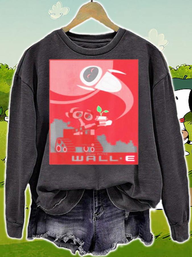 Disney Pixar Wall-E And EVE Find A Plant Red Hue Portrait Shirt t-shirt sweatshirt