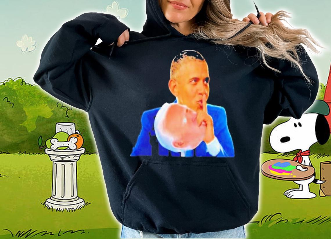 Obama Hand Holding Bidens Face Shh Shirt t-shirt hoodie