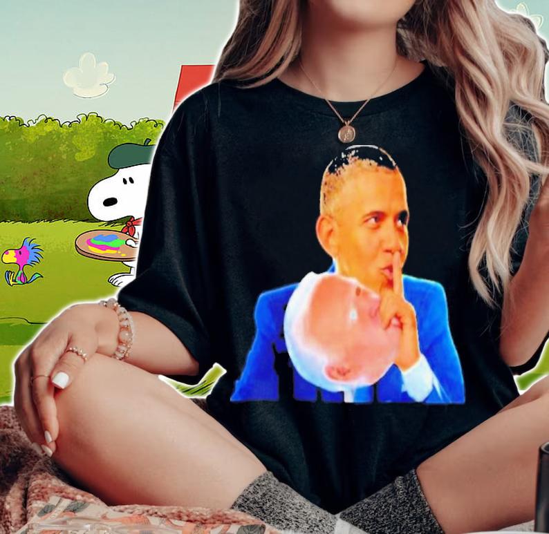 Obama Hand Holding Bidens Face Shh Shirt t-shirt woman shirt