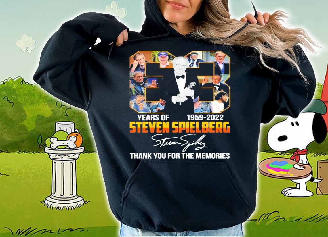 63 Year Of 1959 2022 Steven Spielberg Signature Thank You For The Memories t-shirt hoodie