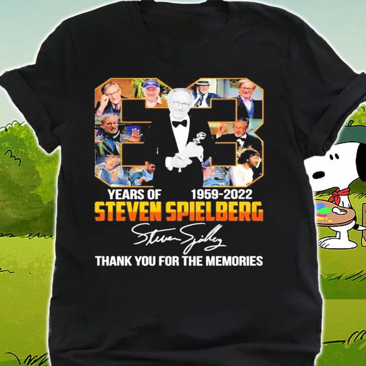 63 Year Of 1959 2022 Steven Spielberg Signature Thank You For The Memories t-shirt shirt