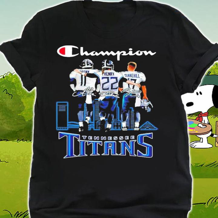 Champion Tennessee Titans A.J. Brown Derrick Henry Ryan Tannehill Signatures t-shirt shirt