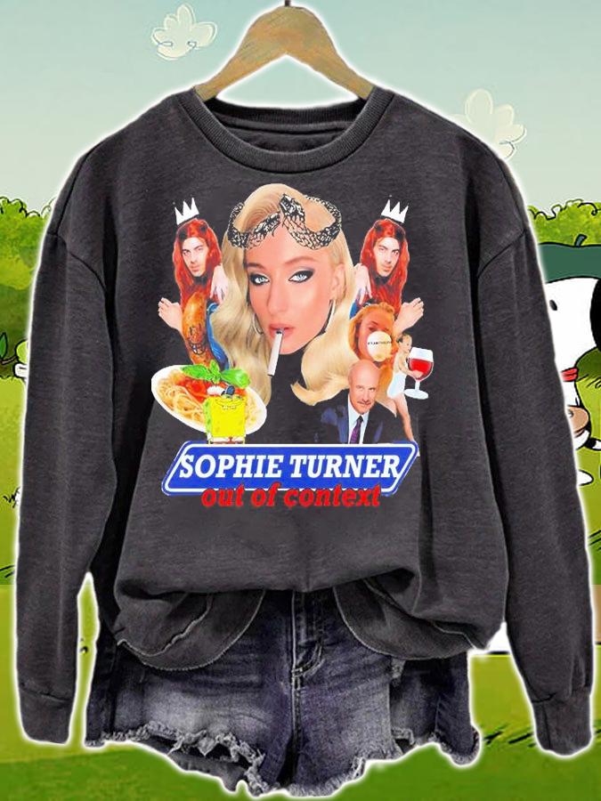 Contrast Sophie Turner out of context t-shirt sweatshirt