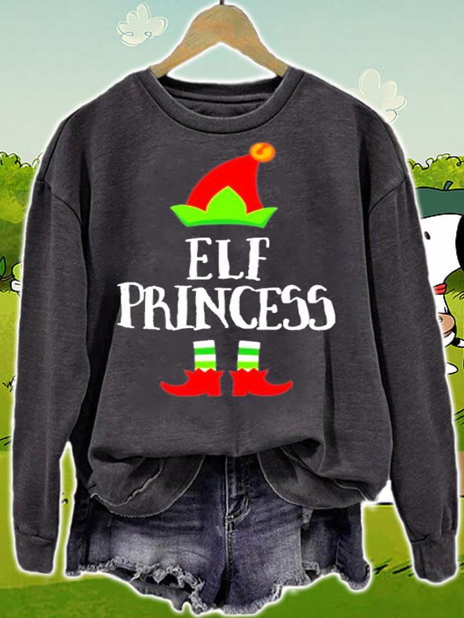 Elf Princess Christmas Matching Group Im The Elf T-Shirt sweatshirt