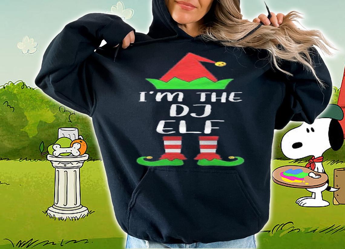 Funny Matching Family Im The Dj Elf Christmas Shirt hoodie
