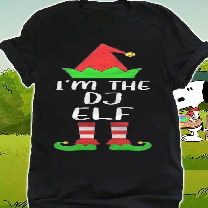 Funny Matching Family Im The Dj Elf Christmas Shirt shirt