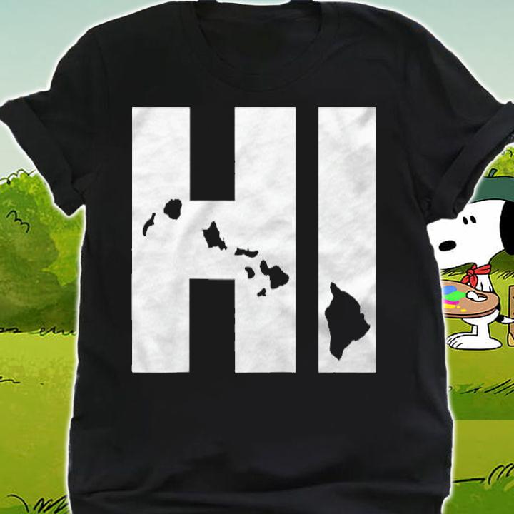 Hi Hawaii Map Raglan Baseball Shirt shirt