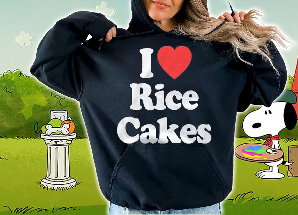 I Love Rice Cakes Heart Funny Shirt hoodie
