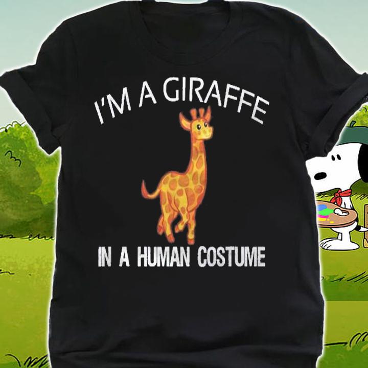 Im A Giraffe In A Human Costume Giraffe Halloween Shirt shirt