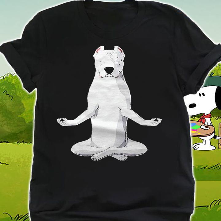 Yoga Dog Dogo Argentino Gift Shirt shirt