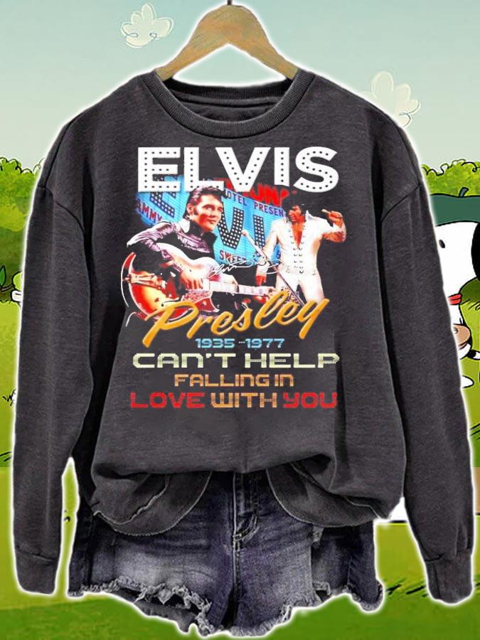 Elvis Presley 1935 1977 Cant Help Falling In Love With You Signature t-shirt sweatshirt
