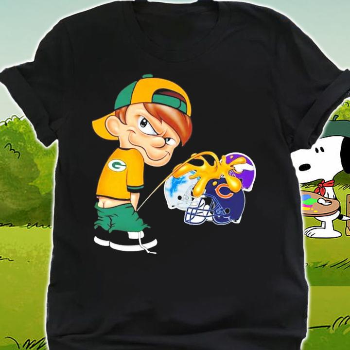 Green Bay Packer Calvin Peeing Piss On Other Sports Teams t-shirt shirt