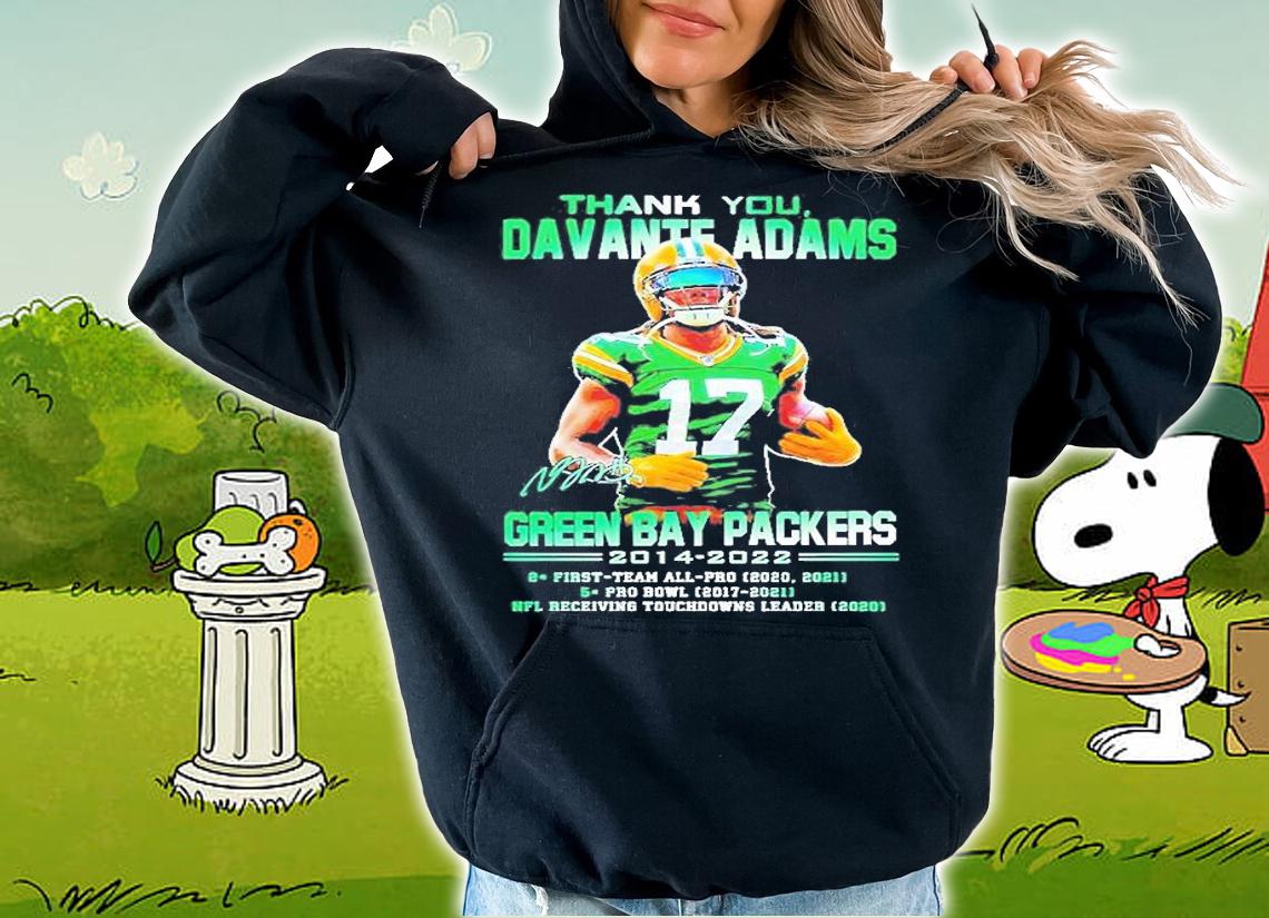Thank You Davante Adams Green Bay Packers 2014 2022 NFL Signature t-shirt hoodie