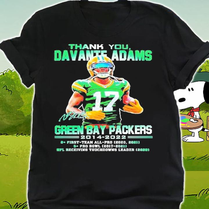 Thank You Davante Adams Green Bay Packers 2014 2022 NFL Signature t-shirt shirt
