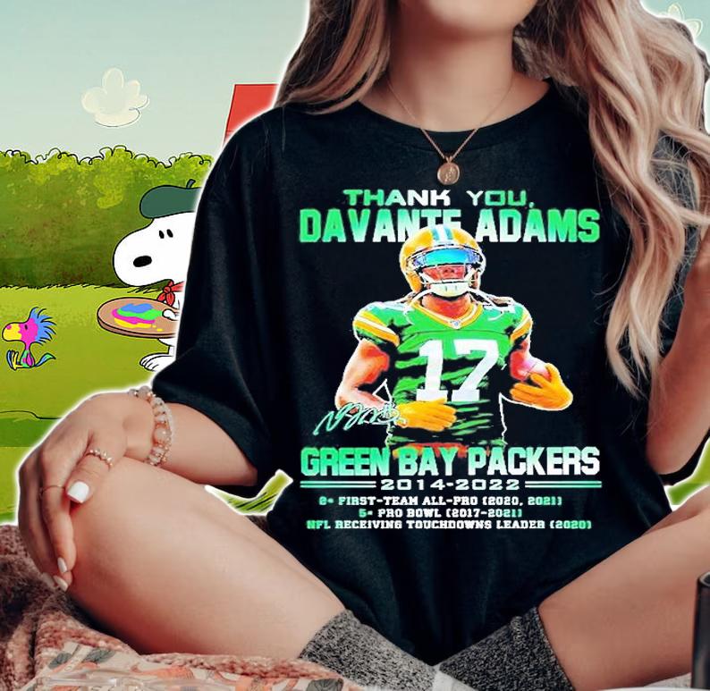 Thank You Davante Adams Green Bay Packers 2014 2022 NFL Signature t-shirt woman shirt
