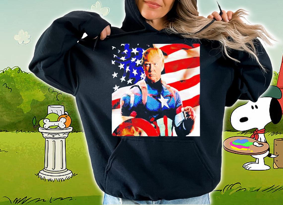Donald Trump Captain America USA Flag t-shirt hoodie
