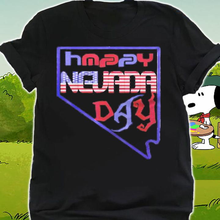 Happy Nevada Day Usa Flag T-shirt shirt
