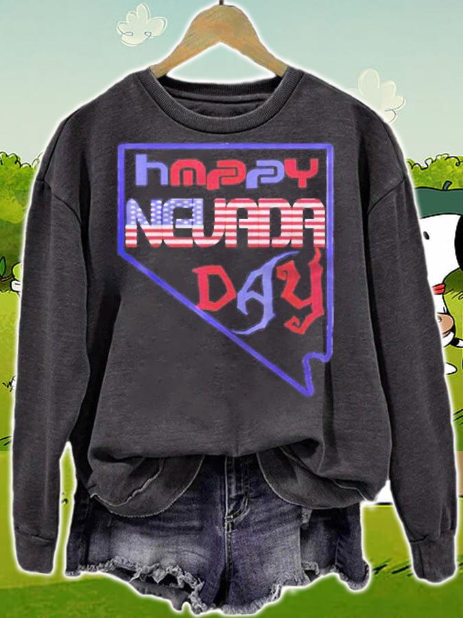 Happy Nevada Day Usa Flag T-shirt sweatshirt