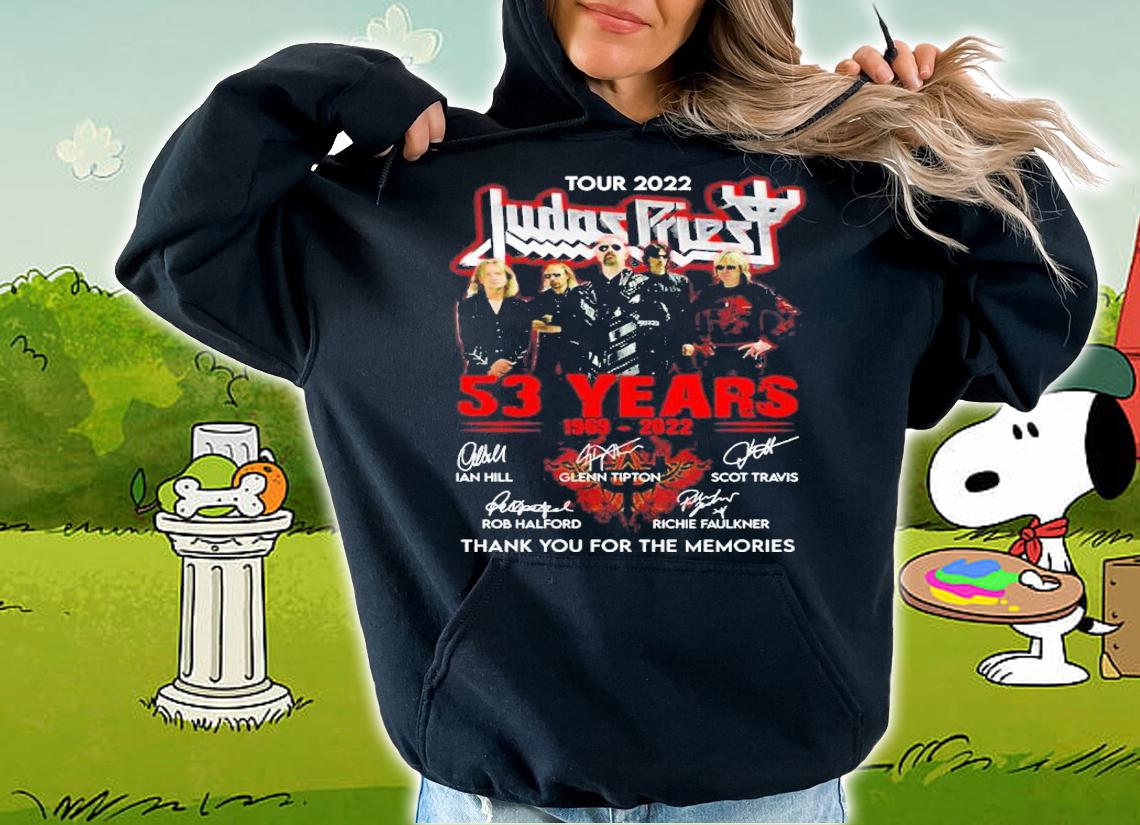 Judas Priest Tour 2022 53 Years 1969 2022 Thank You For The Memories t-shirt hoodie