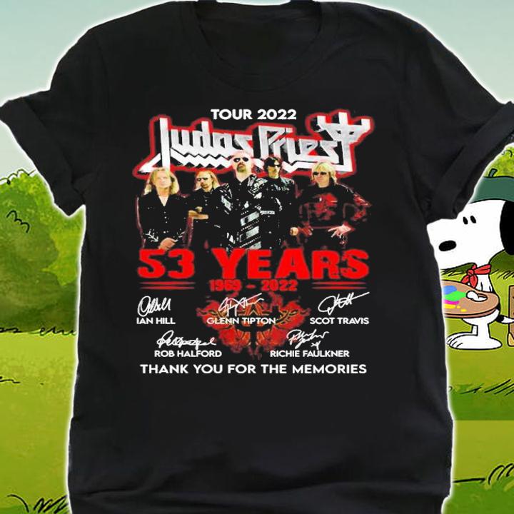 Judas Priest Tour 2022 53 Years 1969 2022 Thank You For The Memories t-shirt shirt